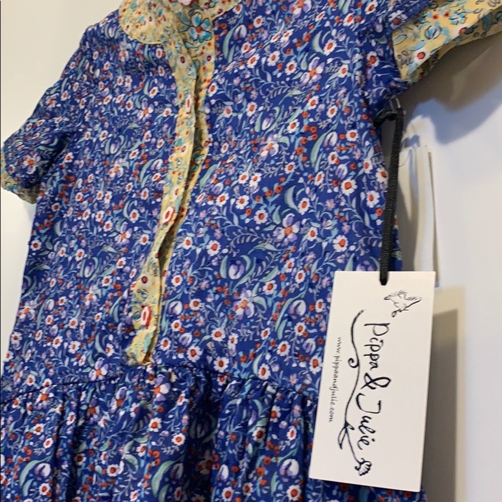 Pippa&Julie blue/yellow floral print